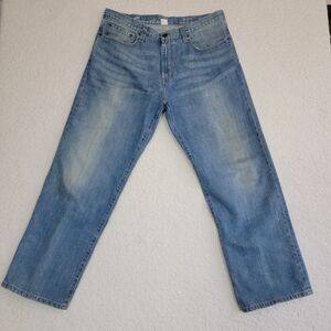 Eddie Bauer Jeans Men's 36x30 Relaxed Fit Faded Blue Straight Leg